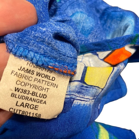 Vintage Jams World Bludrangea Maxi Dress Sz L - Picture 9 of 12